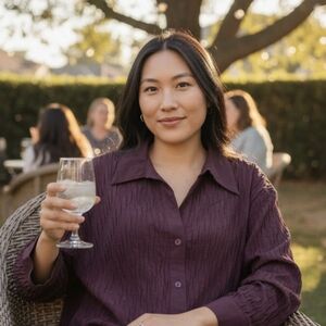 💗Laura Scott Deep Purple Top